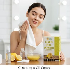 Herbs Botanica Lemon Peel Powder 100% Pure & Organic Dried Lemon Zest Powder for
