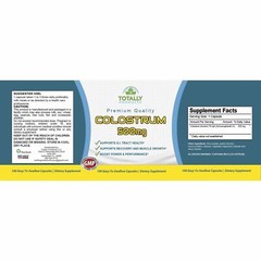 Colostrum GI Tract Dietary Supplement & L-Glutamine Muscle Support 60 Tablets