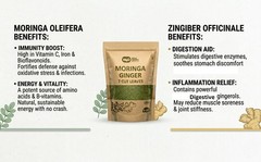 Moringa Tea with Ginger 8 oz, Boost Immunity, Aid in Digestion(1 Pack)