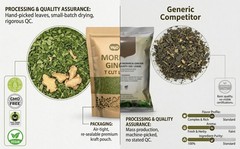 Moringa Tea with Ginger 8 oz, Boost Immunity, Aid in Digestion(1 Pack)