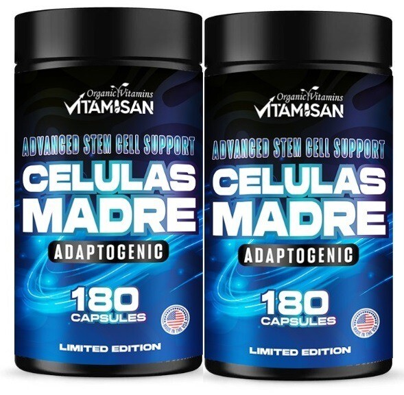 2 PLUS STEM CELLS LIONS MANE CELULAS MADRES Adaptogenic 360 caps LIFE ENHANCER