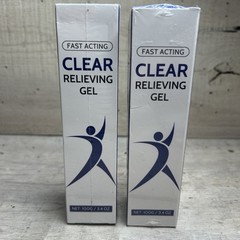 2 Pk Clear Relieving Gel Fast Acting NEW In Sealed Boxes