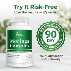 Moringa Complex Capsules – Moringa Oleifera Leaf Powder + 10:1 & 20:1 Extracts