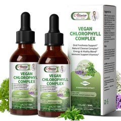 Chlorophyll Liquid Drops 200mg – Immune & Detox Support, 2 Bottles Supply