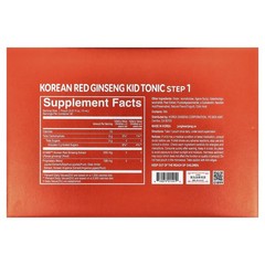 Korean Red Ginseng Kid Tonic, Step 1, 3-4 Years Old, 30 Pouches, 0.51 fl oz (15