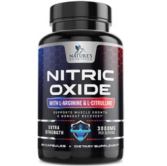Nitric Oxide Booster Extra Strength – 3X Strength L-Arginine & Citrulline Supple