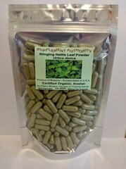 Stinging Nettle Leaf Root Powder Capsules – Certified Organic, Kosher – FRESH!