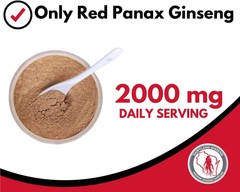 Red Panax Ginseng Powder 4oz – Natural Ginsenosides, Supports Energy, Mood, Vita