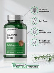 Valerian Root Capsules 2400mg | 150 Count | Root Extract | Non-GMO | by Horbaach
