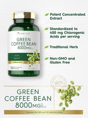 Green Coffee Bean Extract 8000mg | 300 Count | Non-GMO, Gluten Free | by Carlyle