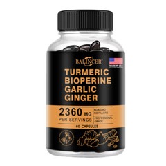 Curcumin Turmeric Highest Potency 95% 2360mg containing BioPerine Garlic Ginger