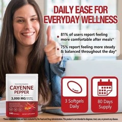 Cayenne Pepper Softgels Supplement, 240 Count (Pack of 1)