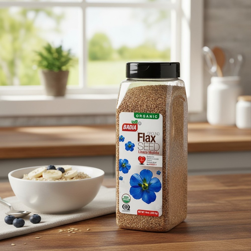 16 oz Bottle Ground Flax/Seed/Powder/Linaza/Molida/Organica/Polvo/Kosher
