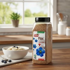 16 oz Bottle Ground Flax/Seed/Powder/Linaza/Molida/Organica/Polvo/Kosher