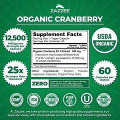 USDA Organic Cranberry 25:1 Extract – 2- , Non-GMO Supplement for Urinary & W…