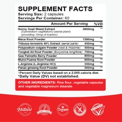 Horney Goat Weed-with Maca,Saw Palmetto,Ginseng,L-Arginine for Men&Women 30-120