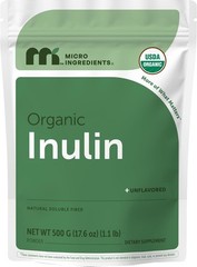 Organic Inulin FOS Fiber Powder, 1.1 lb | Quick Water-Soluble Prebiotic | Nat…