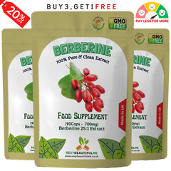 Berberine Extract 17,500mg Capsules-Heart Health,Weight Loss, Blood Sugar health