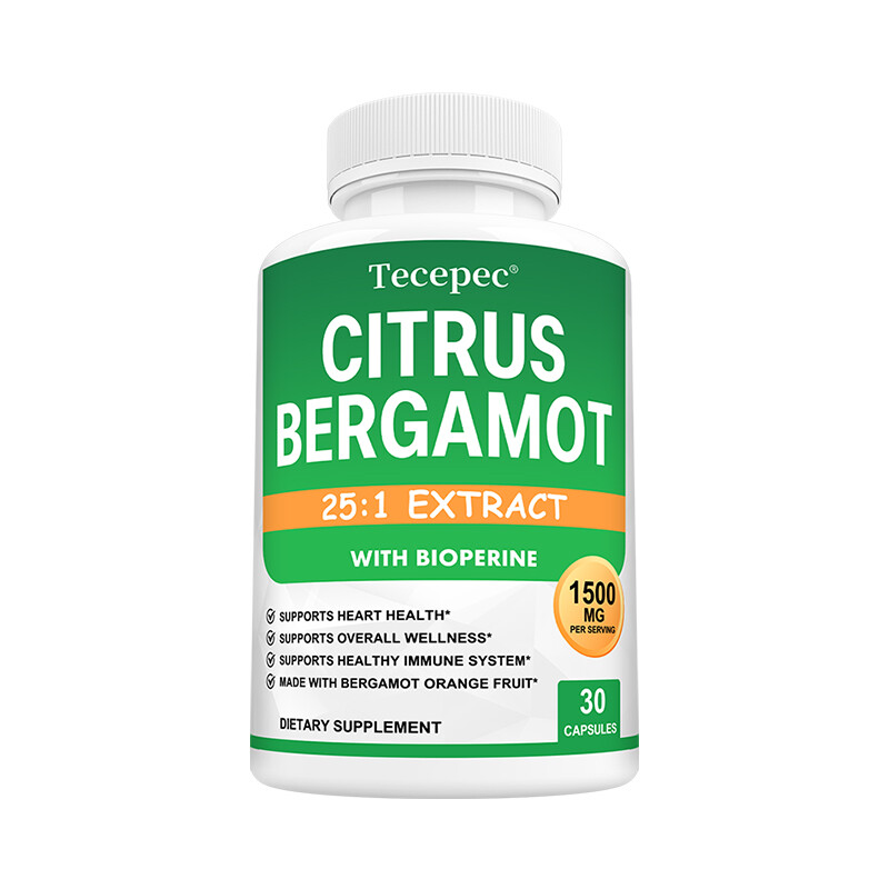 Citrus Bergamot 1500mg – 25:1 Extract, Organic Cholesterol Supplements