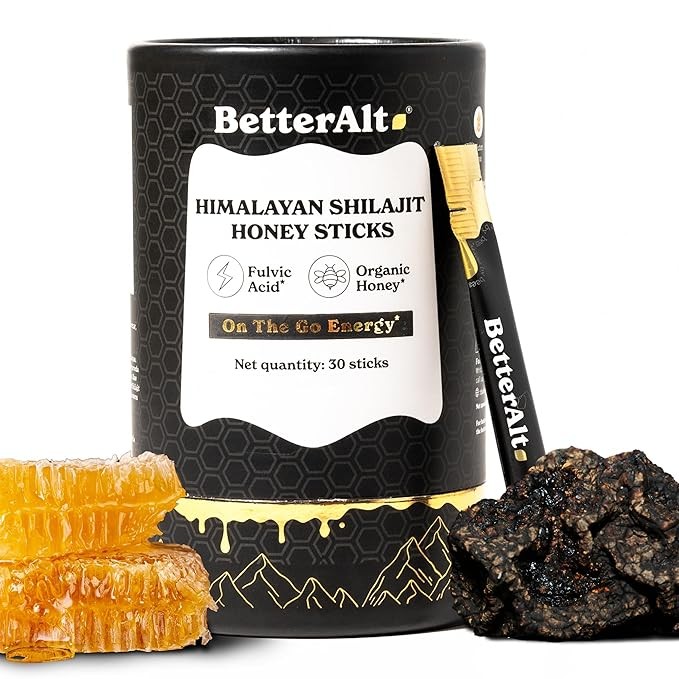 Better Alt Pure Himalayan Shilajit Sticks with Organic Honey Saffron – Brand New
