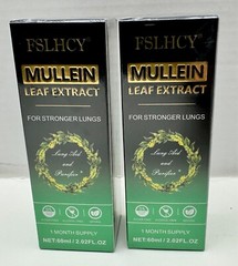 x2 Mullein Leaf Extract Drops For Stronger Lungs Natural 2.02fl oz exp 2/2027