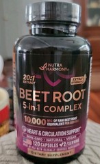 Nutra Harmony Beet Root Blood Pressure Support Nitric Oxide – 10000mg | 120 Caps