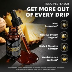 60-240ml Magnesium Liquid Drops,Magnesium Glycinate,Improve Sleep,Anxiety Relief