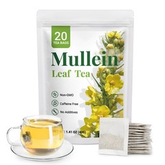 Mullein Tea Bags For Lung Cleanse Herbal Leaf of Flowers Detox Enhance Immune