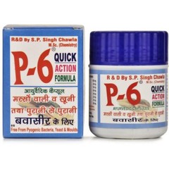 P6 Capsules Ayurvedic Quick Action Formula for Piles & Haemorrhoids