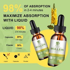 Mullein Drops for Lungs Mullein Leaf Extract for Lungs & Respiratory Immune 60ML