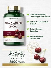 Black Cherry Capsules 2800mg | 240 Count | Non-GMO, Gluten Free | By Carlyle