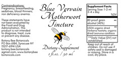 Blue Vervain & Motherwort Tincture, A Soothing Traditional Herbal Extract