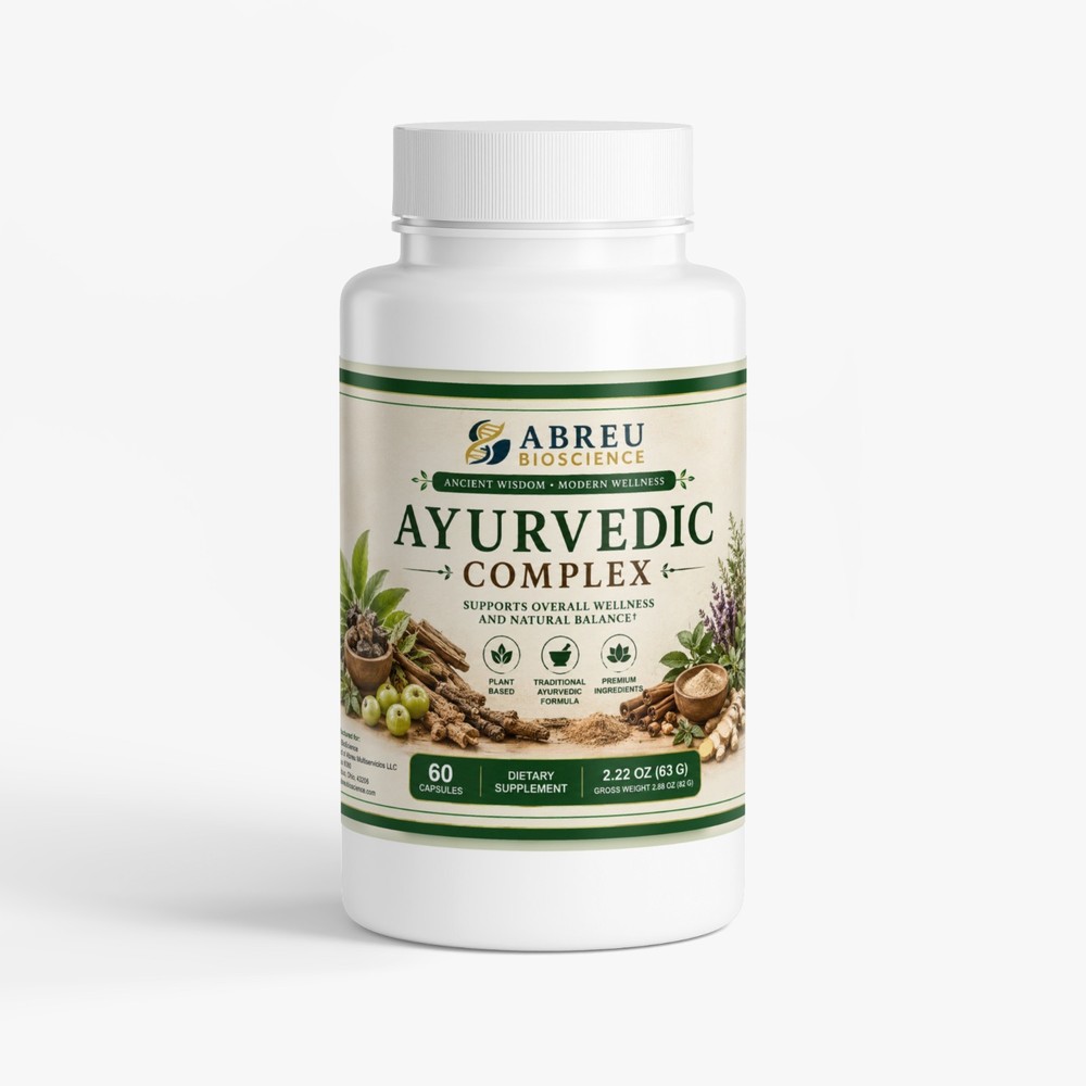 Ayurvedic Complex: Premium Adaptogen & Herbal Support Blend by Abreu BioScience