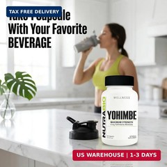 Yohimbe Bark Extract Supplement for Men and Women, Yohimbine 4mg, 90 Vegetable