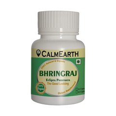 CalmEarth Bhringraj Organic Herbal Capsule 100% Pure Eclipta alba