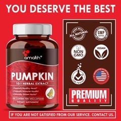 Pumpkin Seed Extract Powder Immunity, Heart Support 10000mg Capsules – 90 Count