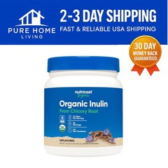 Organic Inulin Powder – 1LB, 7g Fiber/Serving from Chicory Root, USDA Certified
