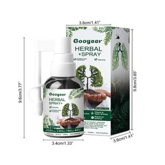 30ml Googeer Herbal Lung Cleanse Spray Oral Relieve Sore Throat Dry Cough Smooth