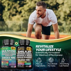 Herbal Wellness Bundle – Sea Moss Complex 19,445mg + Shilajit Complex 15,250m…