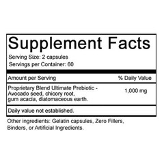 Ultimate Digestion & Prebiotic Support 120 Capsules – Gut Bacteria, Colon Health