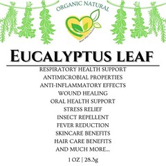Eucalyptus Leaf Herb 1 oz – Organic Cut & Sifted | Respiratory Support