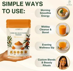 100% Pure Sea Buckthorn Berry Powder | 3.5 oz (100g) | Finest Quality
