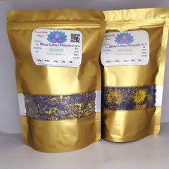 Dried Blue Lotus Cut Flower| Nymphaea Caerulea Organic Egyptian Natural Tea 100g