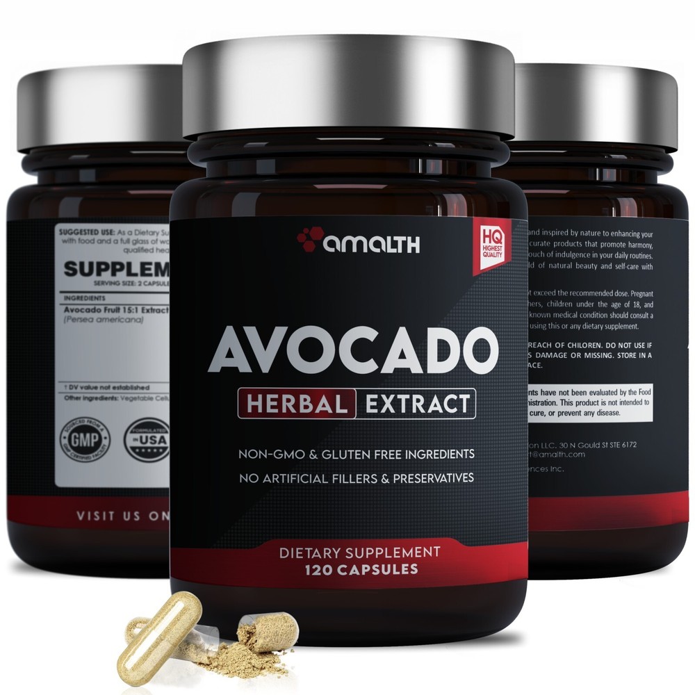 AVOCADO Fruit 15″1 Extract Powder 10000mg Capsules – 120 Capsules