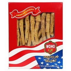 WOHO Cultivated American Ginseng 1034 Long Medium Small 4 oz Box