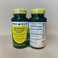 Spring Valley Blood Sugar Support 60 Caps Healthy Sugar Metabolism 2-pk Bundle