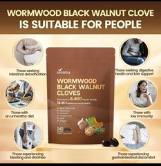 Wormwood Cloves Walnut Black 240 Softgels NEW SHIPPING FAST Vivonu
