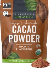 Organic Unsweetened Cacao Powder 1 lb – Rich Dark Chocolate for Baking &