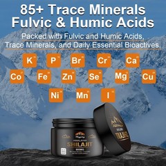 Shilajit – EXTRA STRENGTH – 56% Natural Fulvic Acid – 90 Caps – Energy Support