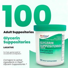 AVEDANA USP 2g Glycerin Laxatives Suppository – 100 100 Count (Pack of 1)